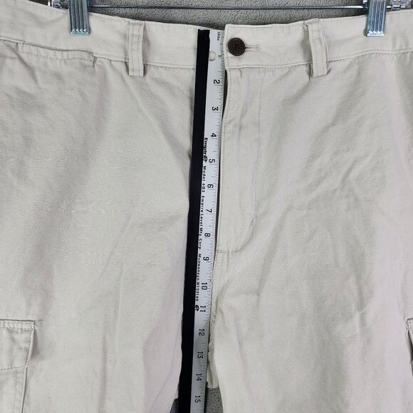 Men's Beige Chaps Cargo Shorts 100% Cotton 9.5" Inseam Size 40 - Picture 6 of 12